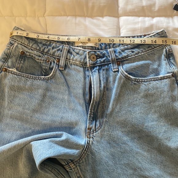 Abercrombie and Fitch The Wide Leg Mid Rise Curve Love Size 27 Extra Short - Picture 6 of 10